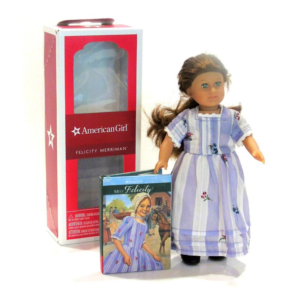 American Girl Felicity Mini Doll Meet Outfit Book Cloth Body BeForever 6.5" Box